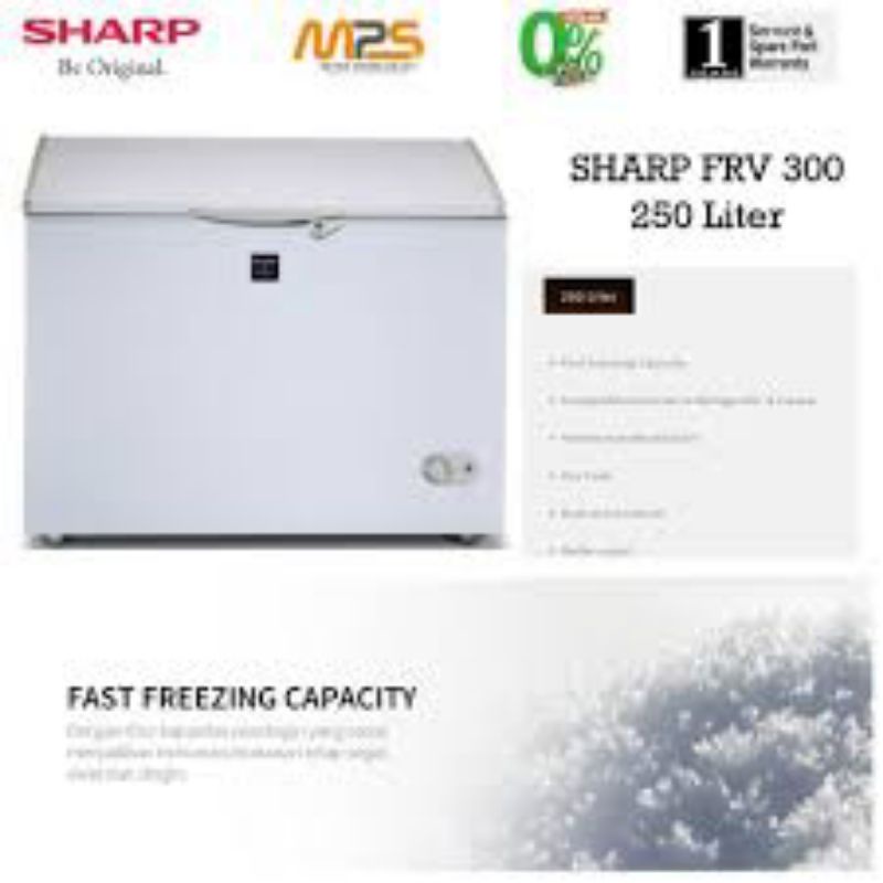 SHARP FRV 300 CHEST FREEZER BOX FRV300 LEMARI PEMBEKU 300 LITER