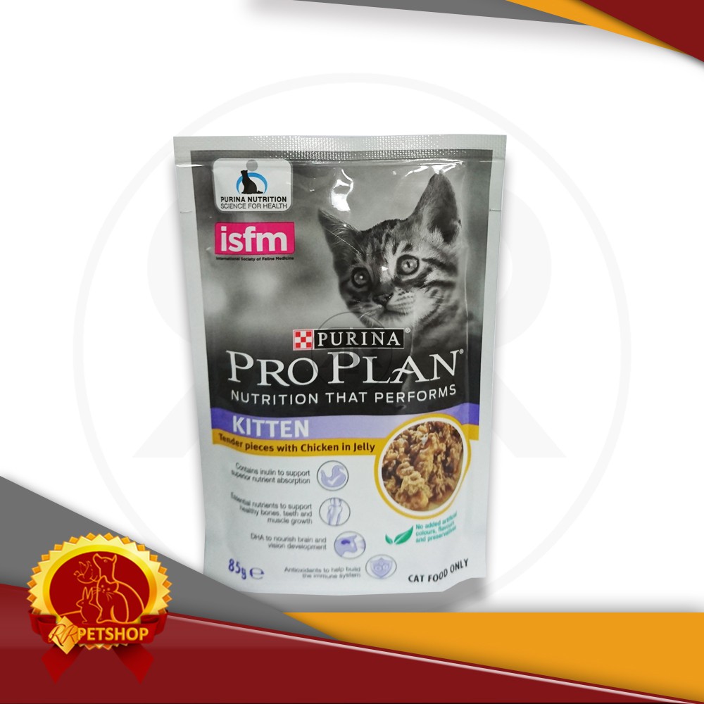 Makanan Kucing Basah Pro Plan Kitten 85 Gram / Sachet Pouch