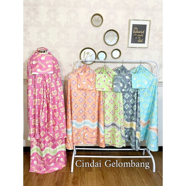 mukena rayon motif standar dewasa