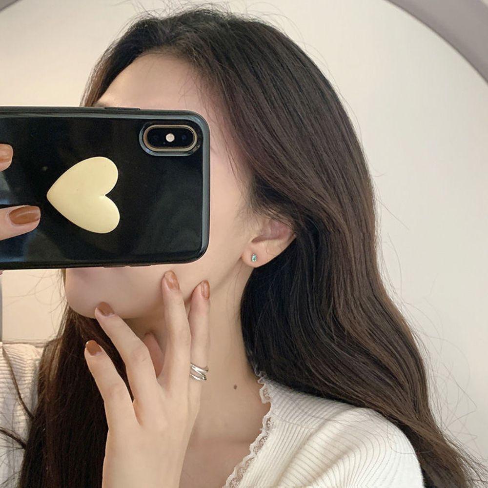 Mxbeauty Wanita Stud Anting Warna-Warni Ins Hypoallergeniic Berlian Imitasi Cantik Kristal Fashion Perhiasan