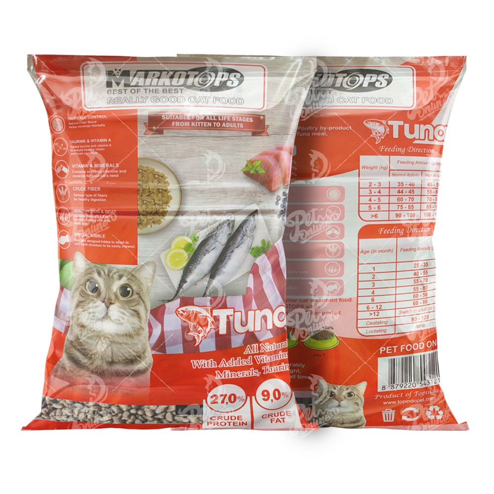 Markotops Dry Tuna 1KG Cat Food Makanan Kucing Pelet Pakan