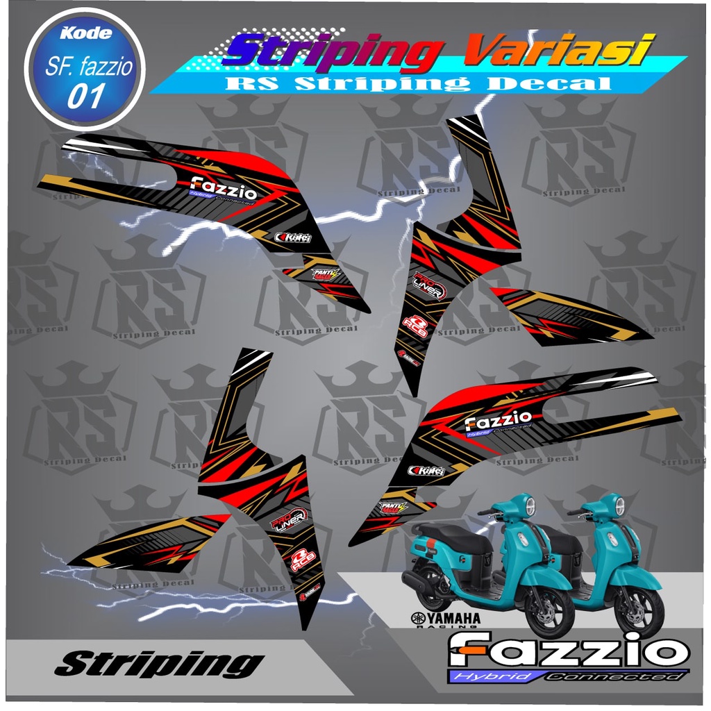 STRIPING FAZZIO 2022 - STRIPING HOLOGRAM YAMAHA FAZZIO 2022 RACING RS 01