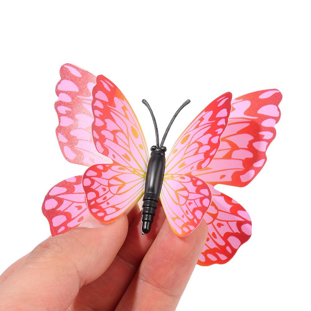 Populer Kupu-Kupu Stiker Dinding Perlengkapan Pesta 3D Warna-Warni DIY Butterfly