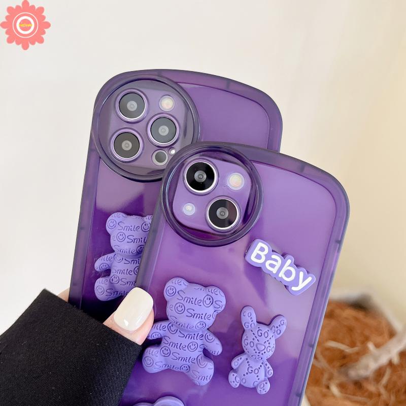 Soft Case TPU Motif Kartun Beruang 3D Untuk Samsung A32 A52 A22 A12 A50 A53 A13 A50s A30s A03s A02s A51 A33 5G A20s A03 A52s A31 A22 M22 M32
