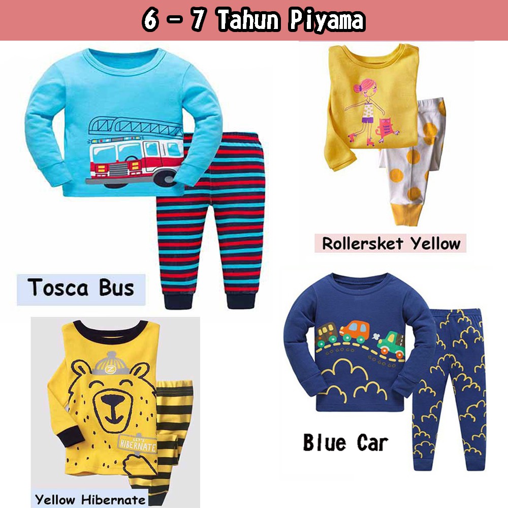 6 7 TAHUN BOY GIRL PIYAMA KARAKTER Lengan Panjang 6 7 TAHUN BOY GIRL PIYAMA KARAKTER Lengan Panjang