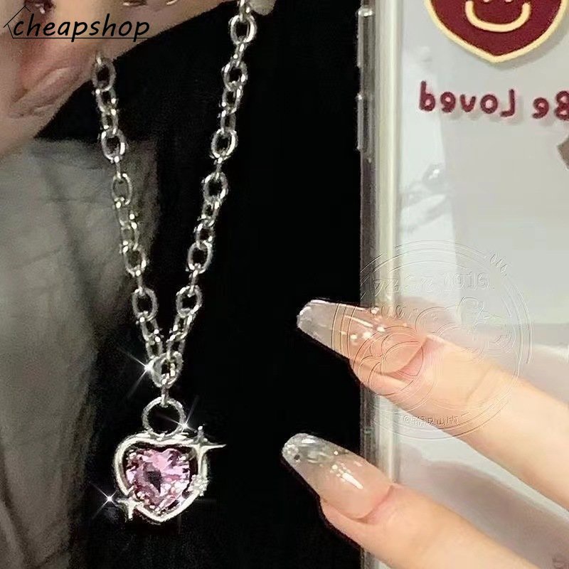 IFYOU Kalung Choker Liontin Hati Galaksi Warna Silver Gaya Vintage Korea Untuk Wanita