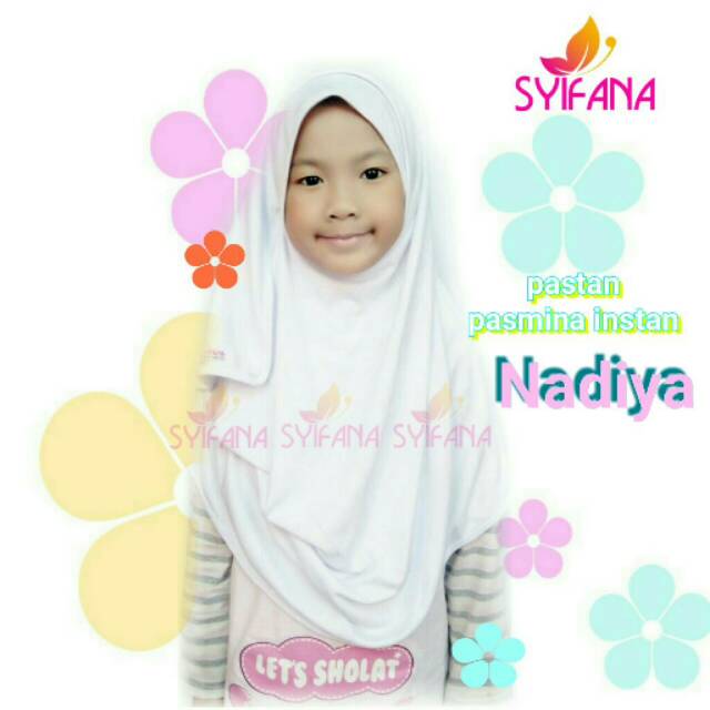 Pashmina instan anak warna putih/jilbab putih anak/ hijab putih anak/ jilbab sekolah dasar SD