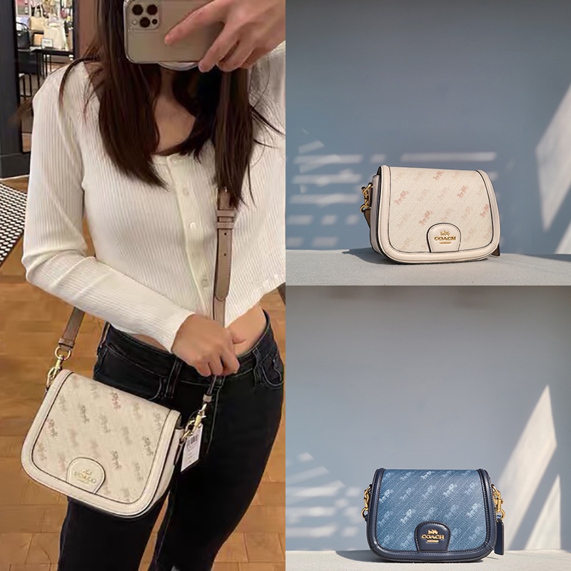 COACH 4059 fashion baru all-match tas wanita impor/tas bahu/tas selempang/tas persegi kecil