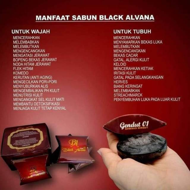Sabun black alvana