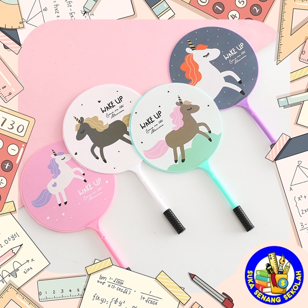 

SELUSIN Pen - Pena - Pulpen Kipas Unicorn S0012 / Pink - Putih - Tosca - Ungu