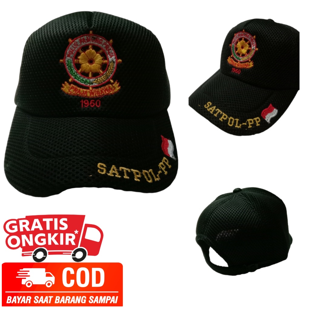 TOPI JARING SATPOL PP WARNA HITAM TERBARU
