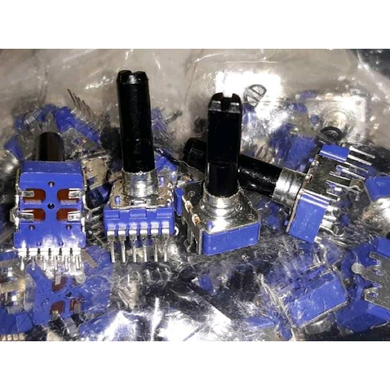 Potensio mixer 6kaki 6pin B503 B50K 50k stereo klik tengah center panpot balance