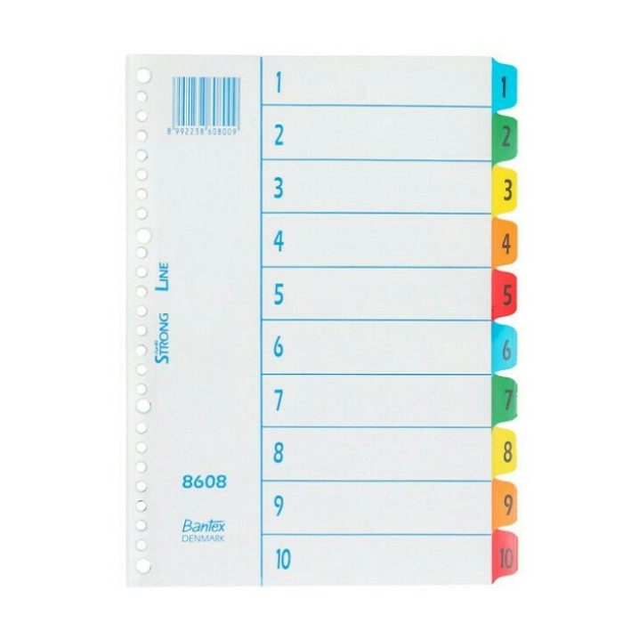 

Jual Divider Index (1-10) 26 Holes For Multiring Binder B5 Merk Bantex 8608 Limited