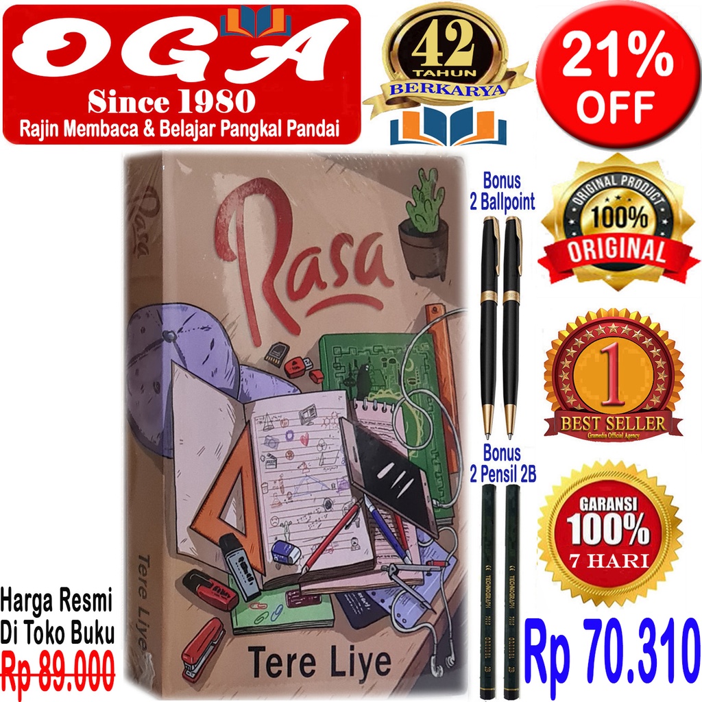 Jual Buku Novel RASA - Tere Liye - Original & Segel Indonesia|Shopee ...