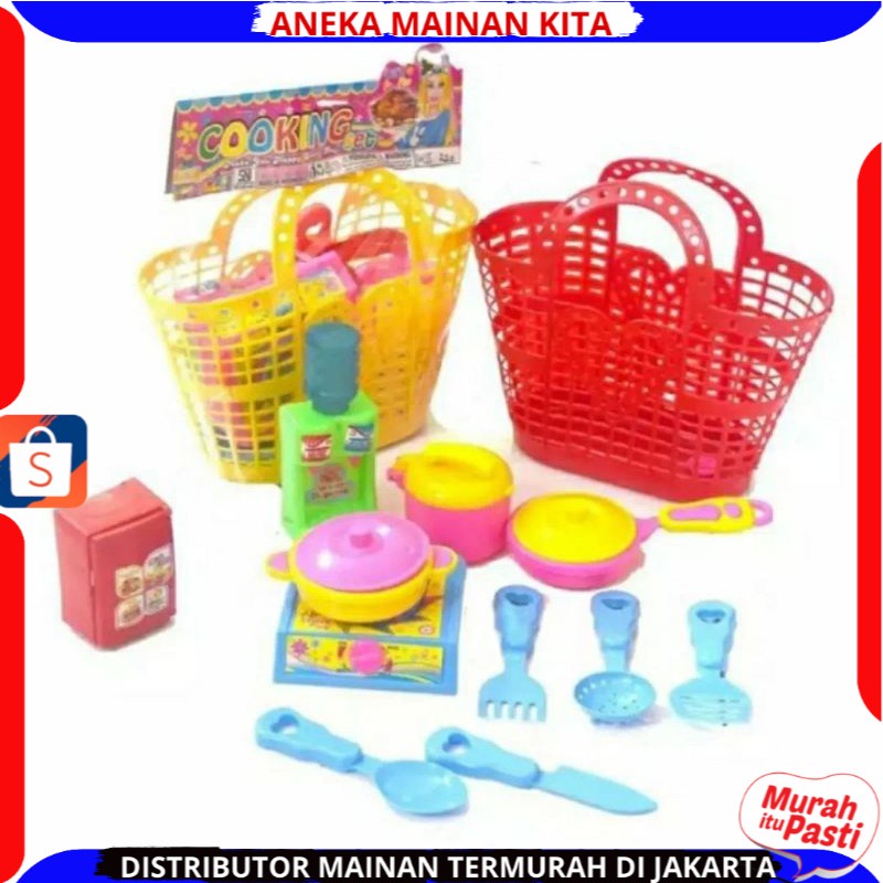 Mainan Anak Perempuan Masak-masakan Anak Edukatif SNI Cooking Set Keranjang Edukasi