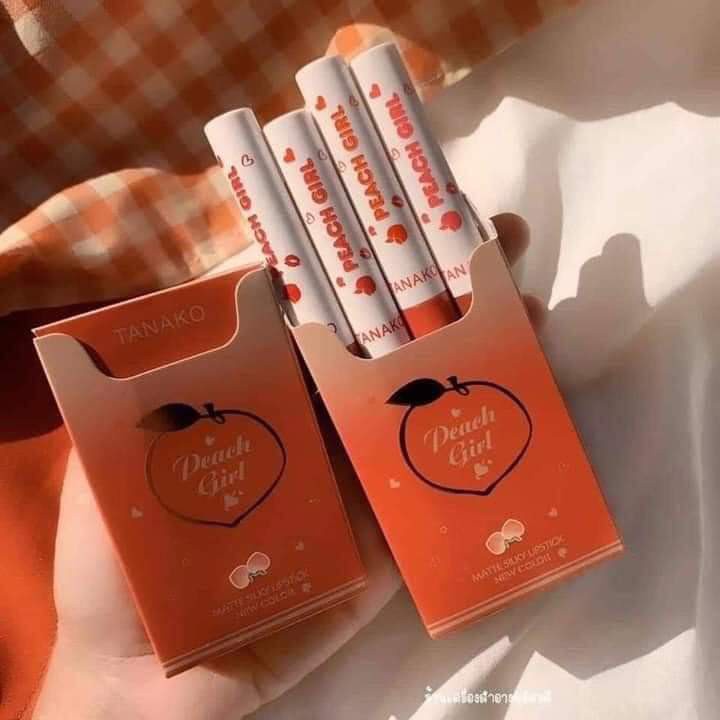 [4PCS] TANAKO PEACH GIRL MATTE SILKY LIPSTICK