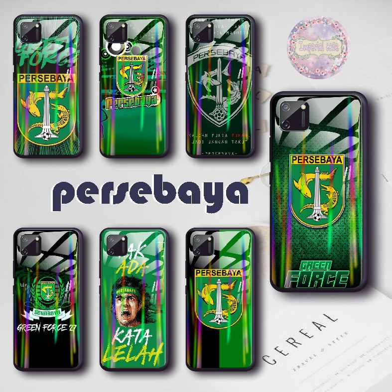 Back Case Glass Aurora PERSEBAYA Xiaomi Redmi 3 4a 5a 6 6a 7 7a 8 8a Pro 9 9a Note 3 4 5 6 7 8 IC606
