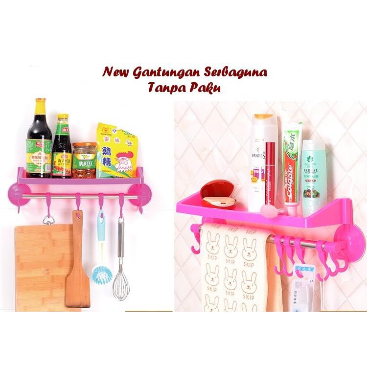 New Gantungan Serbaguna Tanpa Paku (Tanpa paku, tanpa bor keramik) Terbaik