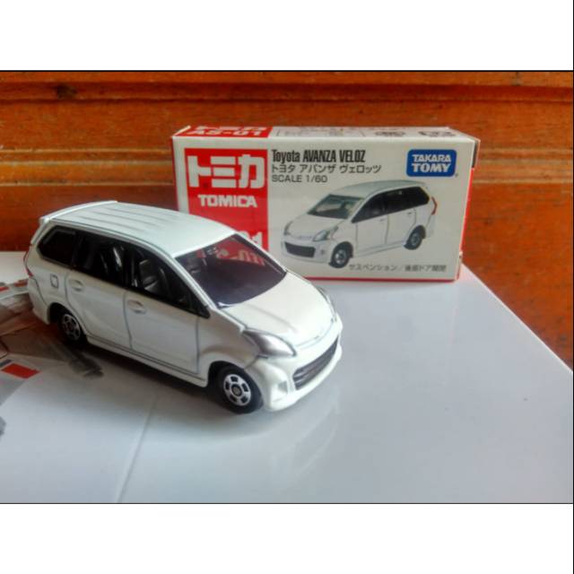 Tomica no AS 01 Toyota Avanza  Veloz putih  diecast miniatur 