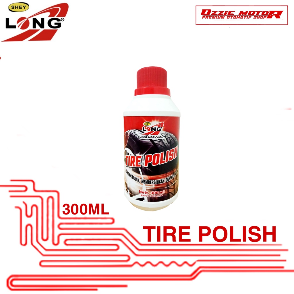 LONG TIRE POLISH 300ml CAIRAN PEMBERSIH/PENGKILAP BAN SEMIR BAN