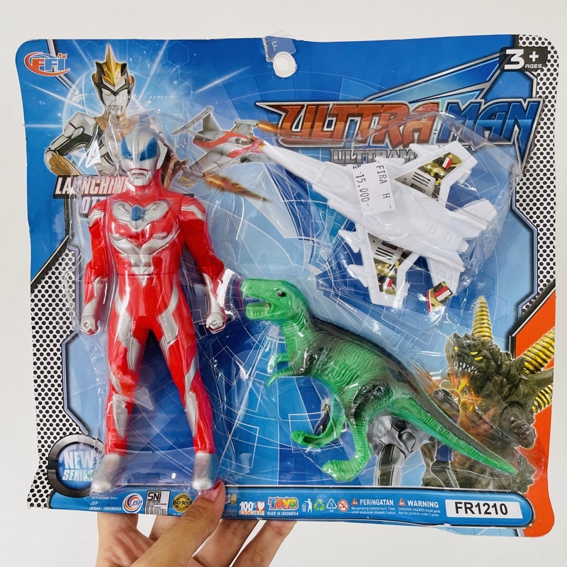 mainan ultraman pesawat dinosaurus