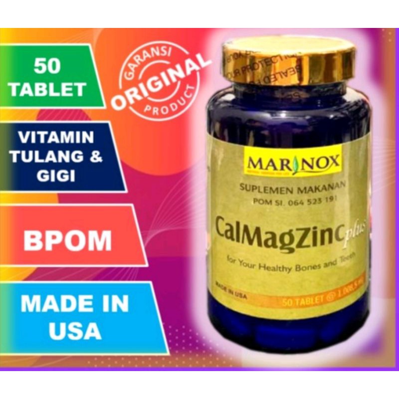 MARINOX CALMAGZINC CALCIUM TULANG & GIGI ISI 50 TABLET ORI