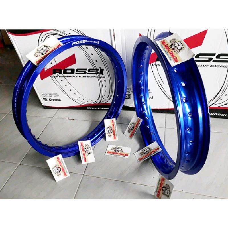 Velg Rossi Pelek Rossi 140 140 17 / 140 160 17 / 160 185 17 / 185 215 17 / 215 250 17 Lingkaran Rossi Sepasang 2Velg ring 17 Gold Hitam Merah Biru Ungu Silver sepasang depan belakang