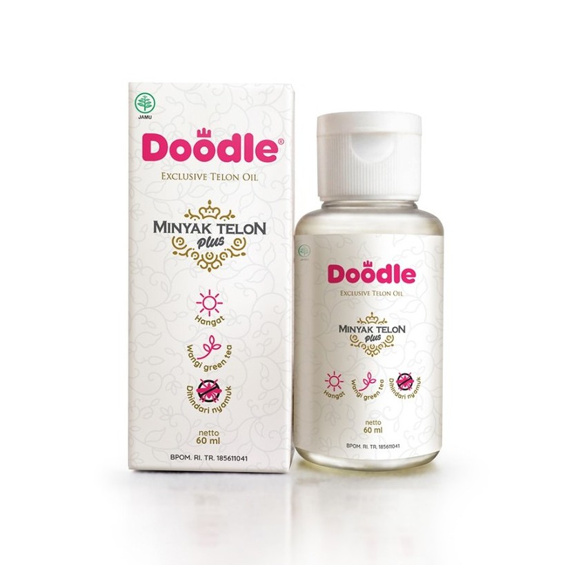 DOODLE Exclusive Telon Oil - Minyak Telon Aroma GreenTea - 60ml Travel Size