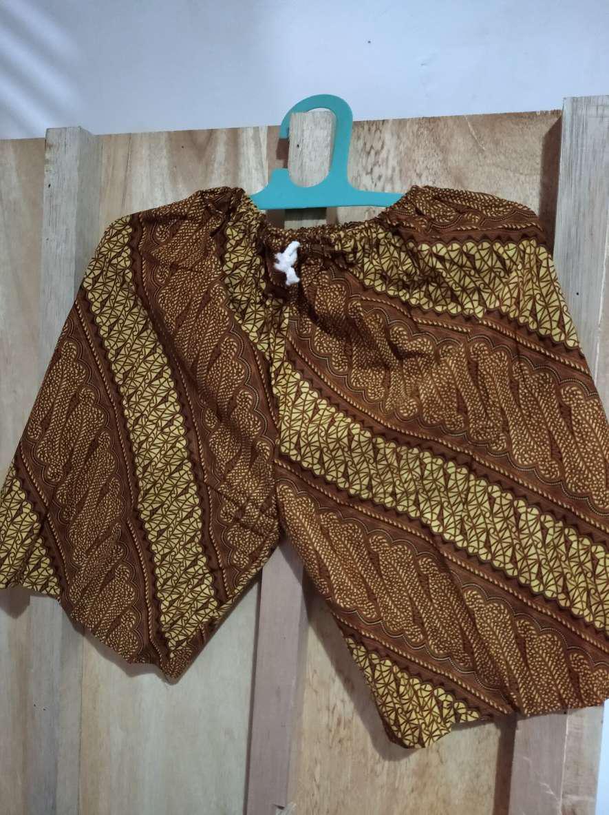 Celana Batik Motif Parang Seling Kusumo Wanita Cewek Pendek Dewasa Kekinian