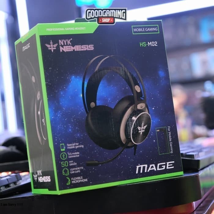 NYK Nemesis Mage HS-M02 Mobile Gaming Headphone Garansi Resmi - Hitam