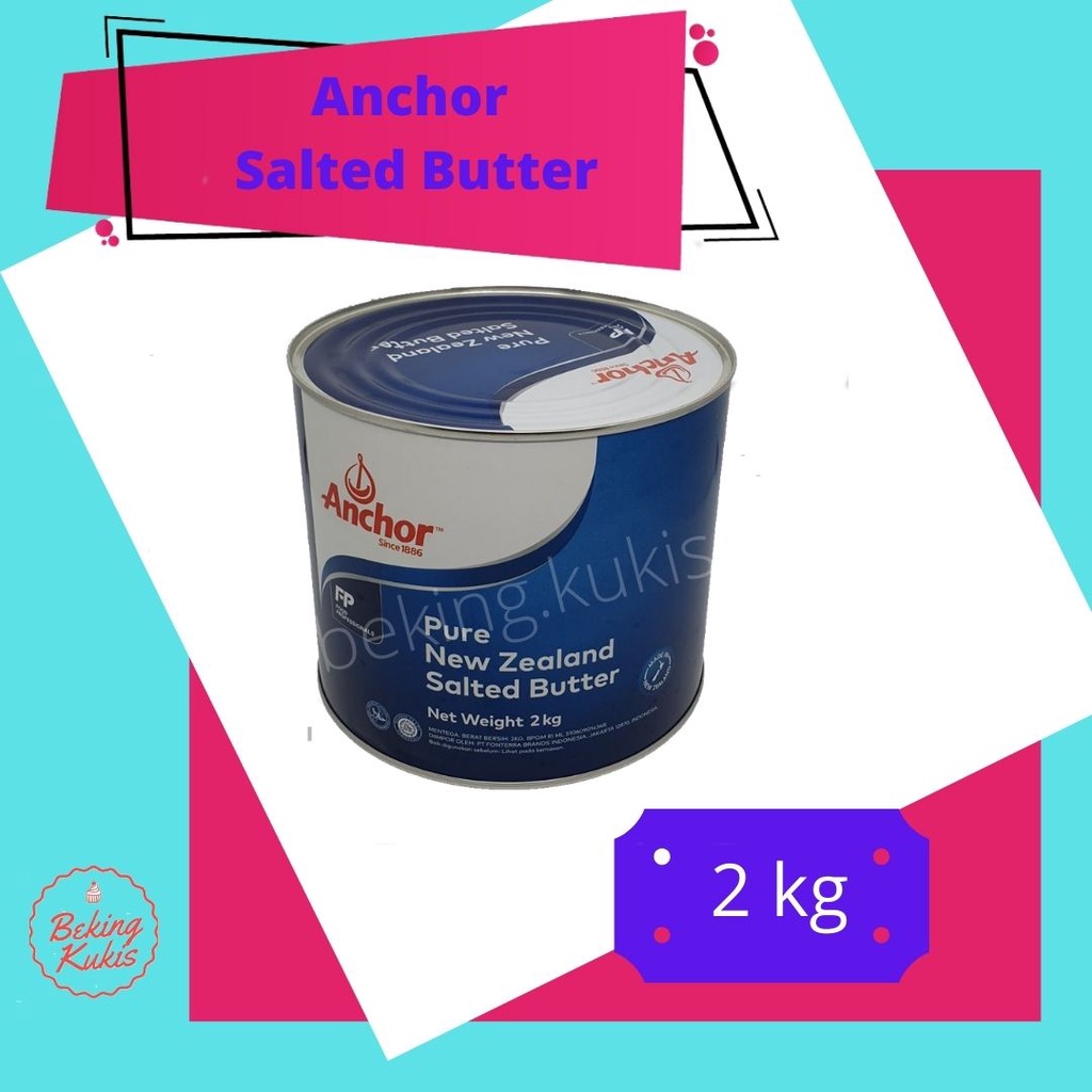 

Anchor Salted Butter 2kg mentega Anchor 2kg kaleng salted