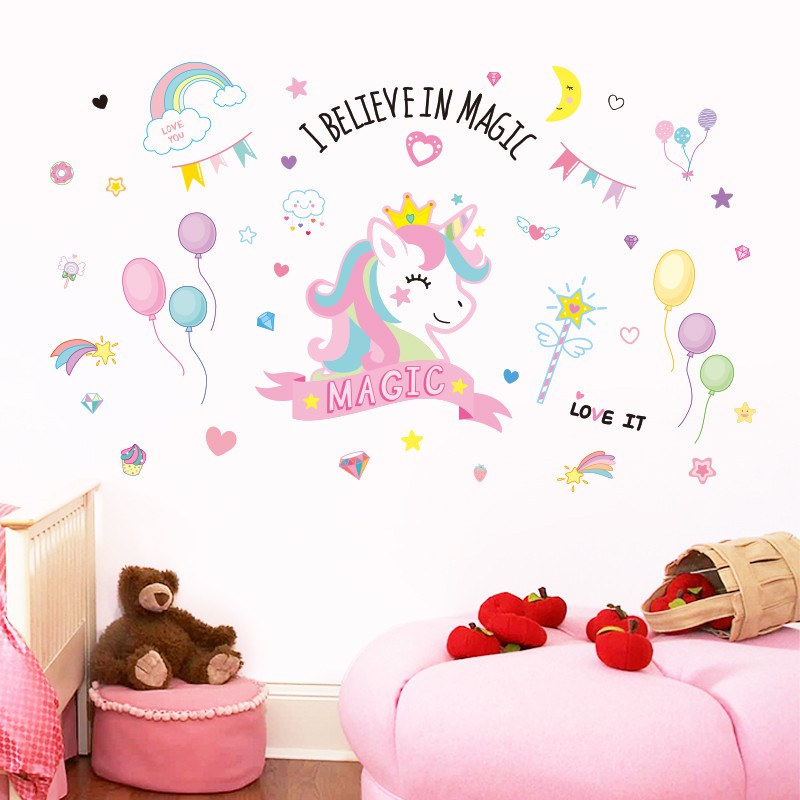 Merah muda  gadis jantung dekorasi  kamar  anak  gadis bedroom 