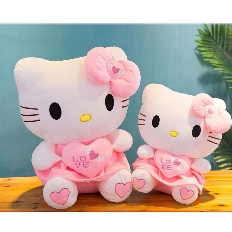 HELLO KITTY Boneka Hello Kitty Bahan Plush Lembut Ukuran 30-55cm Untuk Hadiah