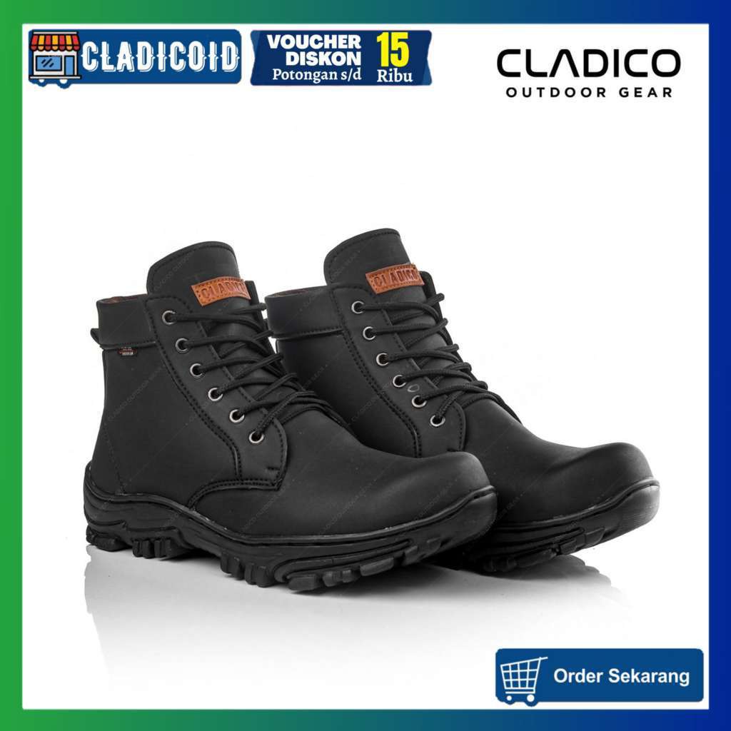 SEPATU SAFETY PRIA BOOTS UJUNG BESI ORIGINAL KERJA LAPANGAN PROYEK OUTDOOR GUNUNG HIKING TOURING