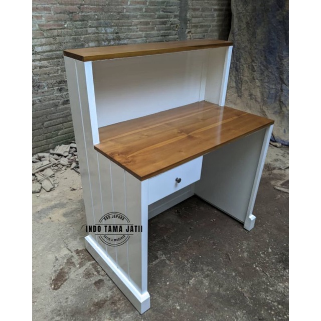 meja kasir minimalis kayu jati