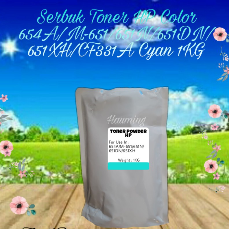 Serbuk Toner Powder Color Refill HP 654A M651 M651N M651DN M 651 651N 651DN CF331A Cyan 1kg
