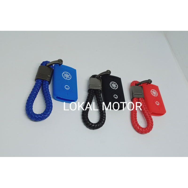 Gantungan kunci keychain strap dan silicone keysmart keyless Yamaha Nmax Lexi Aerox Xmax Freego FAZZIO