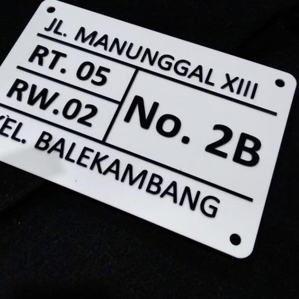 

✹ Nomor Rumah Acrylic Timbul 30x20cm Keren ❊