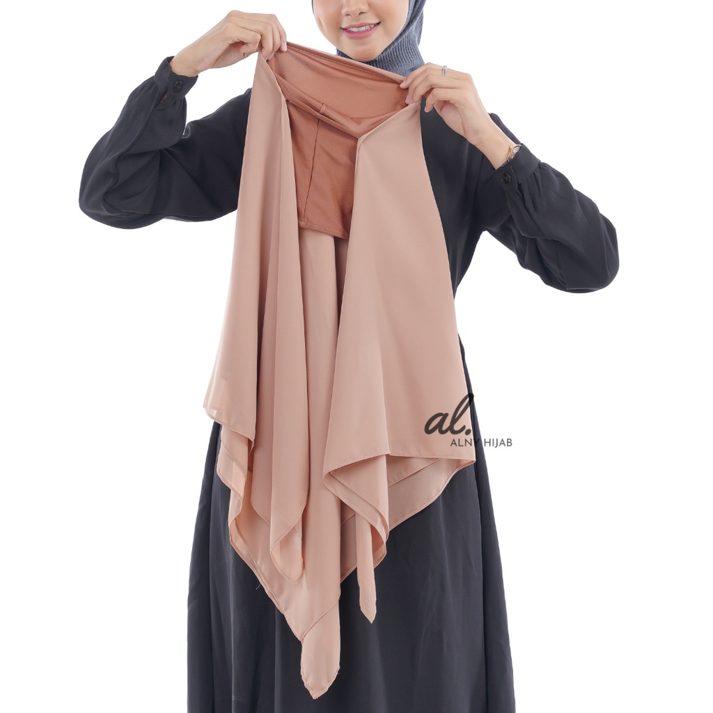 Hijab Segi Empat Instan Plus Inner 2in1 Ceruty Babydoll