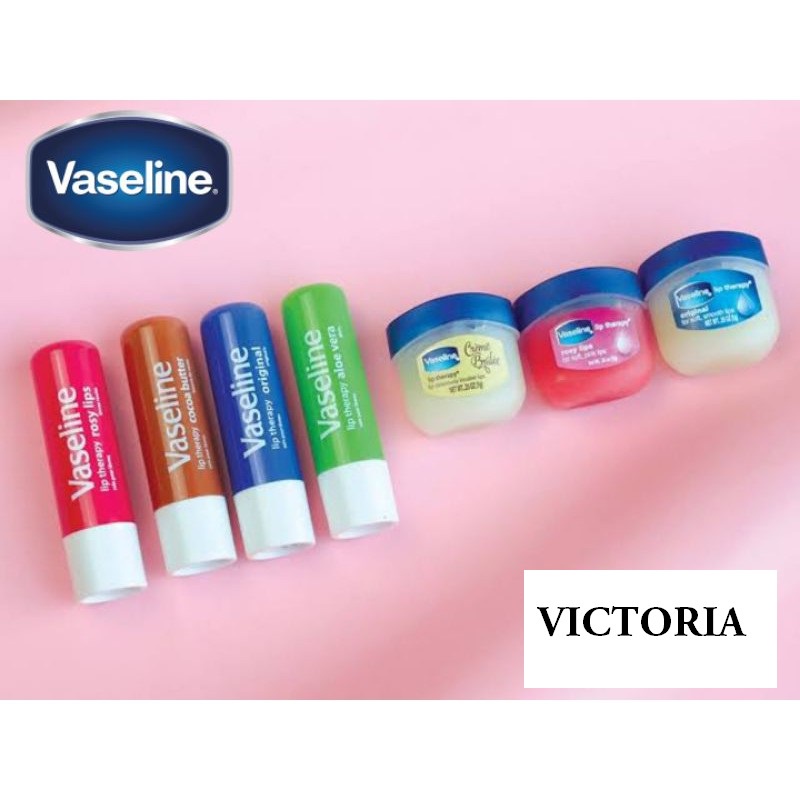 VASELINE (BPOM) Lip Therapy Rosy 7 g 4.8 Ori Aloe Cocoa Creme Twinpack Stick (VC)