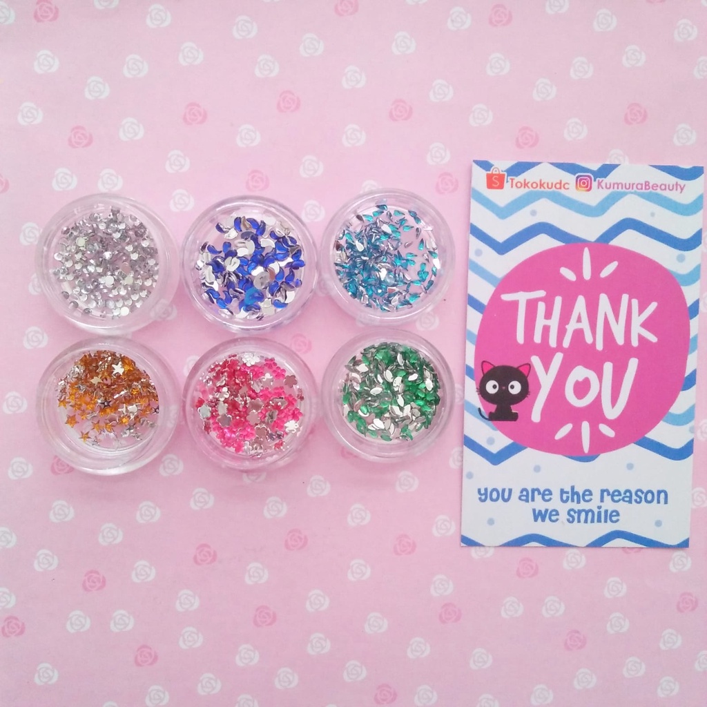 DEKORASI SLIME / CLAY / NAIL ART GLITTER / CLOTH / RHINESTONE