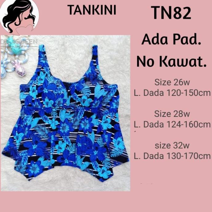 BIKINI TANKINI BIG SIZE. TANKINI JUMBO.82 BIKINI BEACHWEAR WANITA