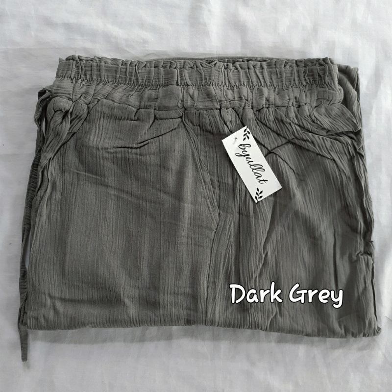 RUBY CRINKLE CULLOTE / CELANA KULOT CRINKLE PREMIUM-Dark Grey