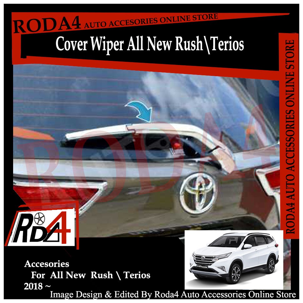 Cover Wiper Belakang All New Rush  All New Terios  Chrome