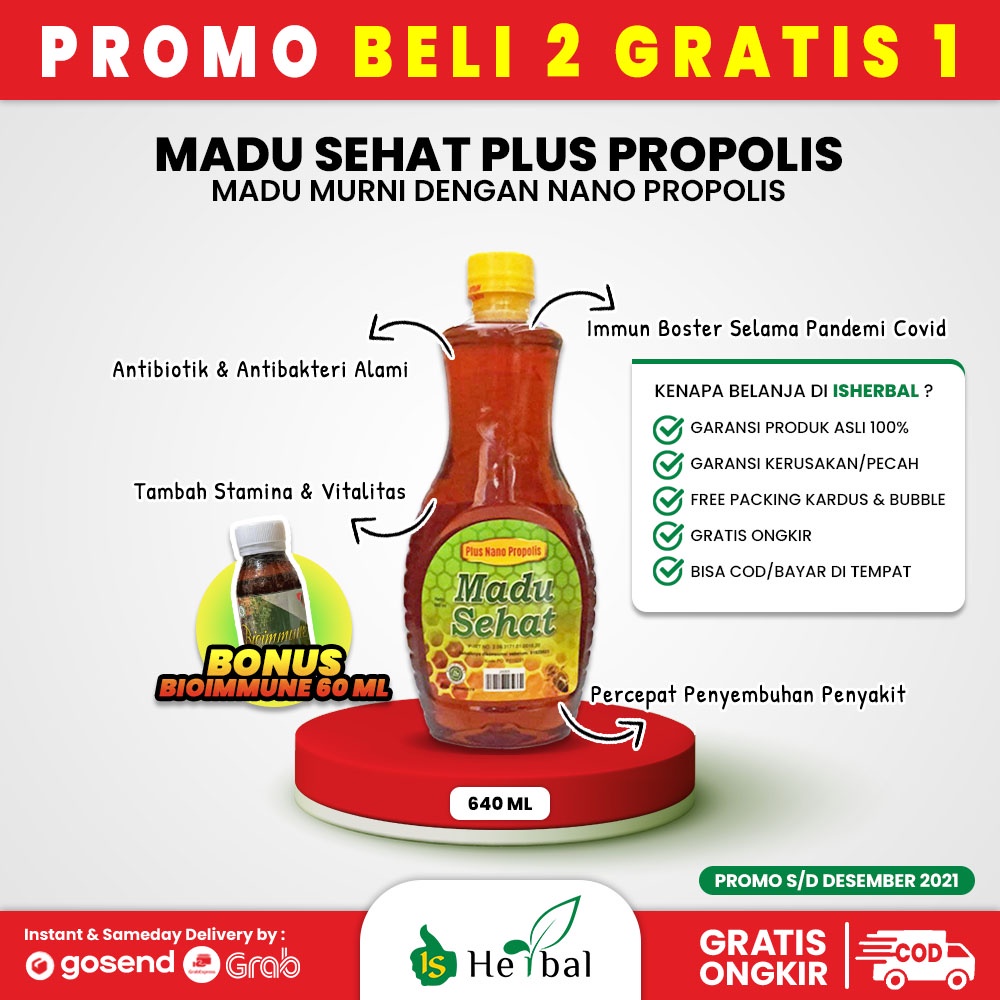

[PROMO] Madu Sehat Propolis 640 ml – Madu Murni Asli dengan Propolis Original 100%