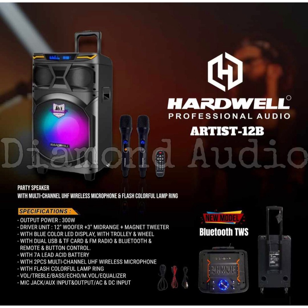 Jual Speaker Portable Hardwell Artist B Usb Bluetooth Original Wireless Artist Inch Bayar