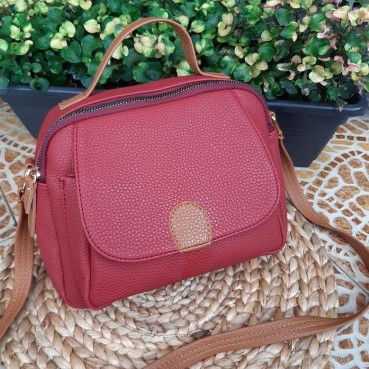 "MSK.20Au22в" Tas Slempang Wanita Victory2021 Papirut Kulit Jeruk Premium Sintetis Imfort Kekinian T