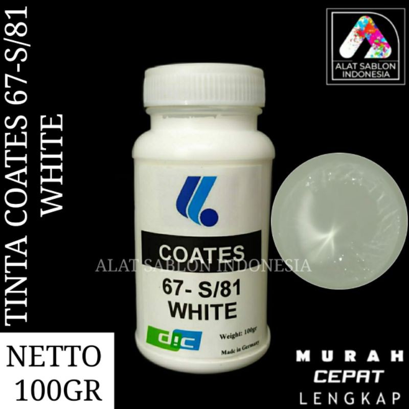 TINTA COATES 67 - S/81 WHITE TINTA SABLON GELAS 100GR