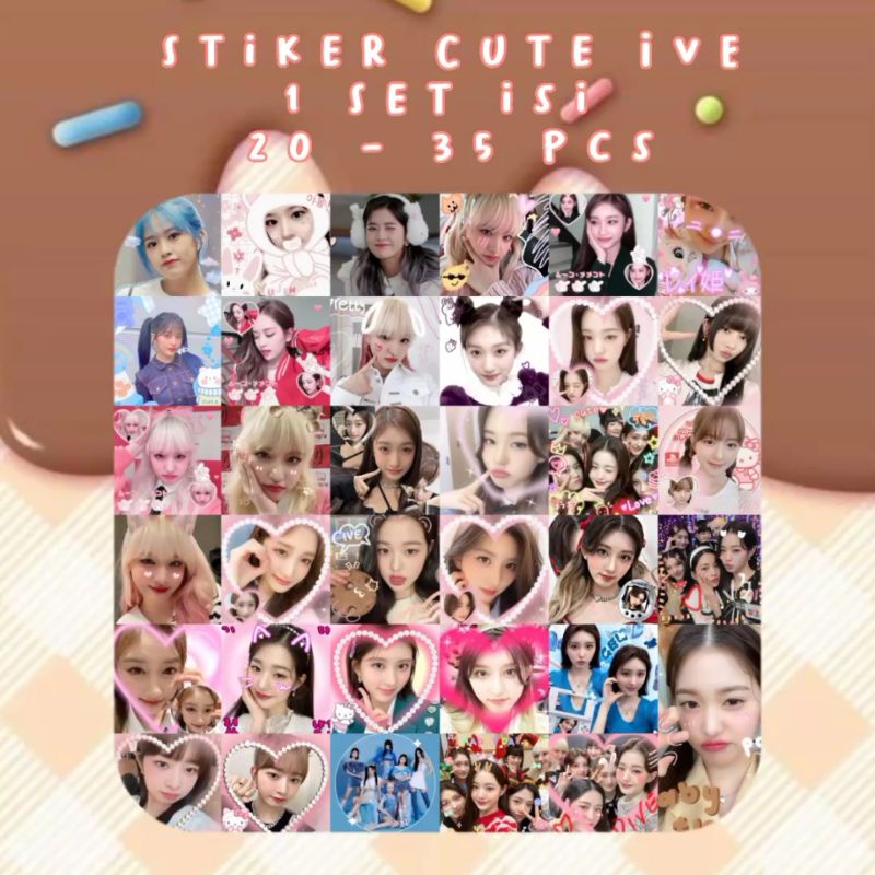 Stiker IVE Cute [ Isi 20 - 35 pcs ] / Stiker IVE Kiyowo