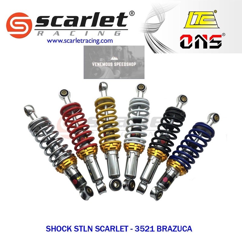 Shock Belakang Scarlet Racing Setelan Brazuca 3521 Ukuran 360mm